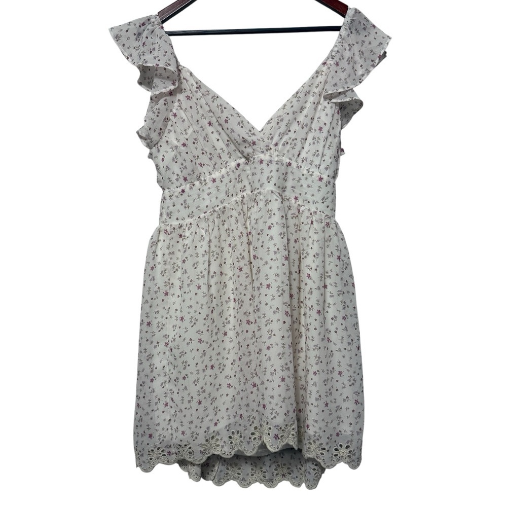 Altar’d State Halley Floral Mini Dress Women’s XL Peasant Babydoll Cottage-core - Picture 3 of 14